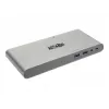 Eaton Tripp Lite USB-C dokstacija, trīs displeji - 4K HDMI/DisplayPort, VGA, USB 3.2 Gen 1, USB-A/USB-C centrmezgls, GbE, 100W PD uzlāde, starptautiskie strāvas kabeļi - dokstacija - USB-C