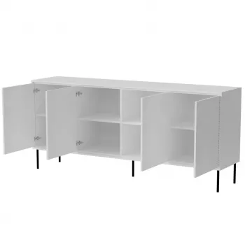 4D ABI kumode 200x45x88 matēts balts