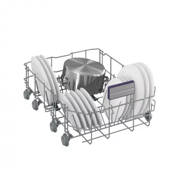 BEKO brīvi stāvoša trauku mazgājamā mašīna BDFS26120WQ, energoefektivitātes klase E, platums 45 cm, 6 programmas, invertora motors, trešā atvilktne, balta