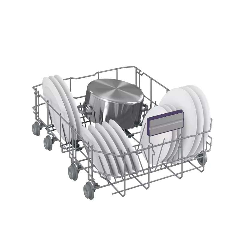 BEKO brīvi stāvoša trauku mazgājamā mašīna BDFS26120WQ, energoefektivitātes klase E, platums 45 cm, 6 programmas, invertora motors, trešā atvilktne, balta