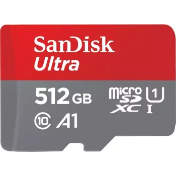 SanDisk microSDHC Ultra 512 GB (UHS-1/Cl.10/100 MB/s) + adapteris, planšetdatoram (00215485)