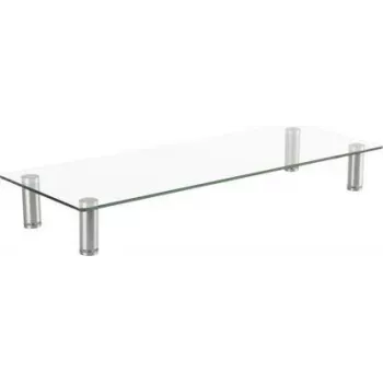 SpeaKa Professional Monitora paaugstinājums Regulējams augstums: no 75 līdz 90 mm Caurspīdīgs (SP-9007480)