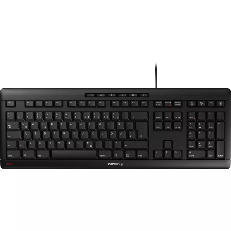 Klaviatūra CHERRY STREAM JK-8500DE-2 Office USB QWERTZ vācu melna