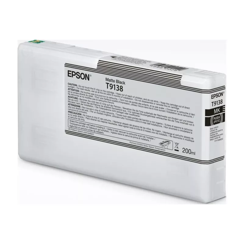 tintes kasetne Epson T9138 Matte Melns 200 ml – Matte Melns tintes kārtridžs