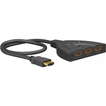 Goobay | HDMI pārslēdzējs 3 pret 1 (4K @ 30 Hz) | 58487 | Melns | HDMI ligzda | 3 HDMI ligzdas | 0,58 m