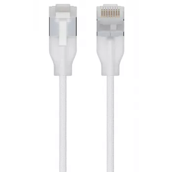 Tīkla komutācijas kabelis UBIQUITI UACC-CABLE-PATCH-EL-C6A-1M-W — Cat6a, 1 m, RJ-45, caurspīdīgi balts
