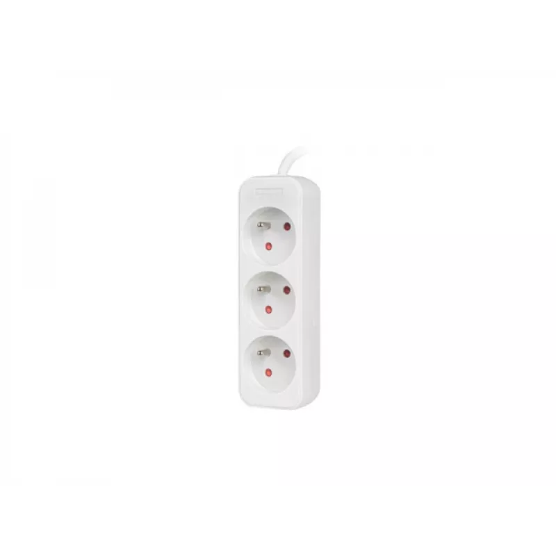 LANBERG PS0-03E-0300-W 3M Balts 3X 230V Lanter PAGARINĀJUMS PL. KABELIS NO PILNA VARA