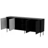 Kumode cama meble Cama 4D CORTINA — 2000×400×810 mm, melna, skaidu plātne