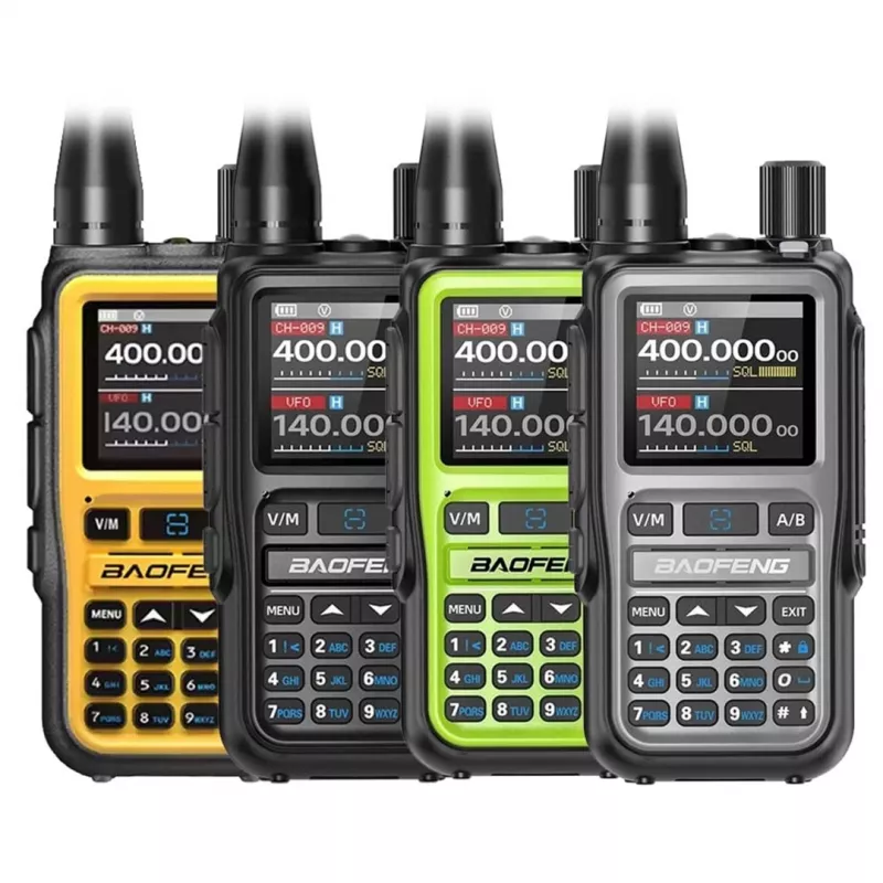 Baofeng UV-5R EU MINI USB-C Bluetooth VHF UHF aviācijas joslas pelēks rāciju komplekts