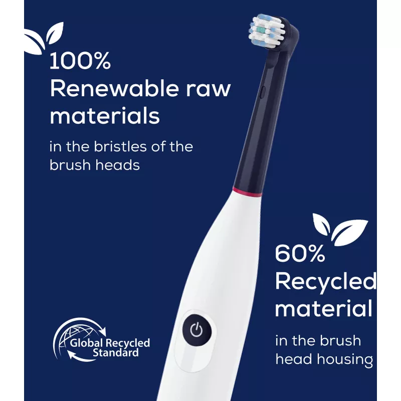 Beurer TB Sensitive Eco Green Planet birstes galviņas, tumši zilas, 4 gab. iepakojumā