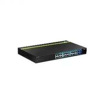 TRENDnet TPE TPE-2840WS 28 portu gigabit tīmekļa viedais PoE+ slēdzis - slēdzis - pārvaldāms - 4 x 10/100/1000 (PoE+) + 20 x 10/100/1000 (PoE) + 4 x SFP - galda, plauktā montējams - PoE+
