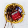 Viedais slēdzis Shelly 1PM Mini Gen4, bezvadu 110–240 V maiņstrāva, maks. 8 A / 2000 W, plastmasas korpuss 34×16×29 mm