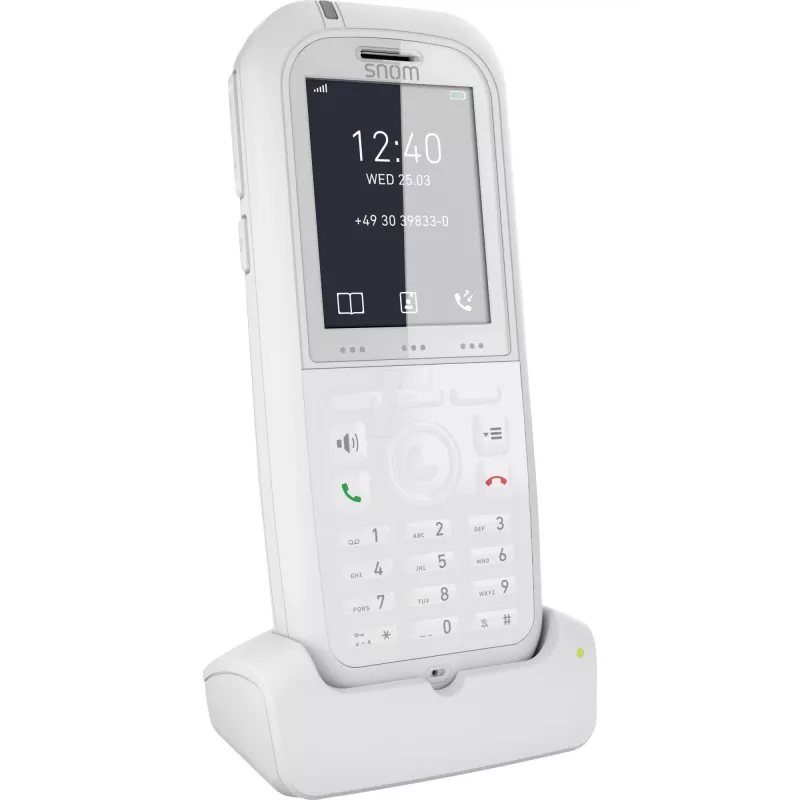 Snom M90 DECT telefona klausule ar zvanītāja ID, balta