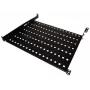 Alantec SA-P-19-1U-650-4-C-02 19 collu 1U fiksēts statīva plaukts, 650 mm dziļums, 4 punktu stiprinājums, melns