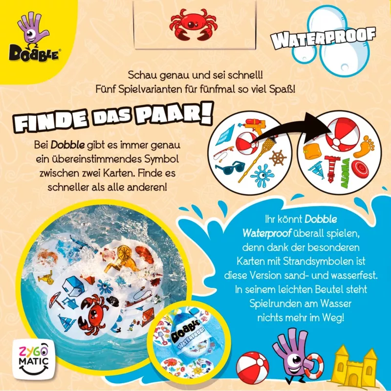 Dobble Waterproof, kāršu spēle
