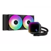 Universāls šķidruma dzesētājs DeepCool LS520 SE — 3x 120 mm ventilatori, 280x120x27 mm alumīnija radiators, 41 cm caurules, vara pamatne, RGB