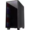 Chassis INTER-TECH X-608 INFINITY MICRO, microATX, RGB, priekšējais un sānu rūdītais stikls, bez barošanas bloka