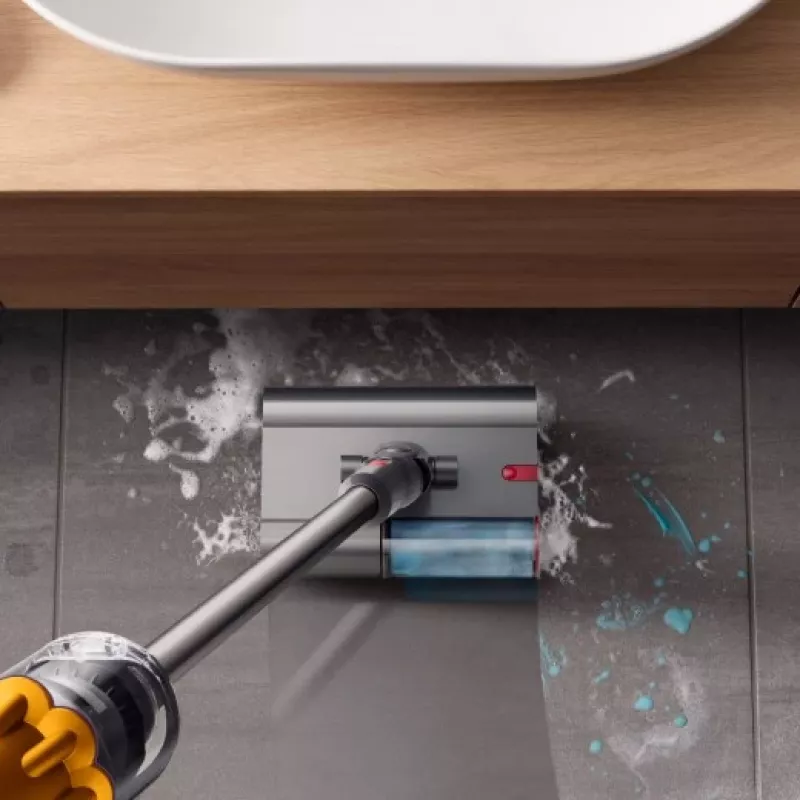 Dyson V12 Submarine 3-in-1 stickputekļsūcējs ar akumulatoru, sausai un mitrai tīrīšanai, HEPA, bez maisa, 0,35 L, niķeļa, dzeltena