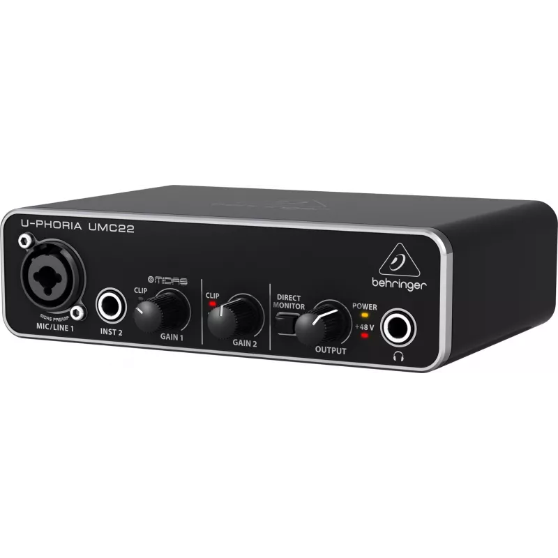 Behringer UMC22 papildu mūzikas aprīkojums Koncertu/Studijas priekšpastiprinātājs