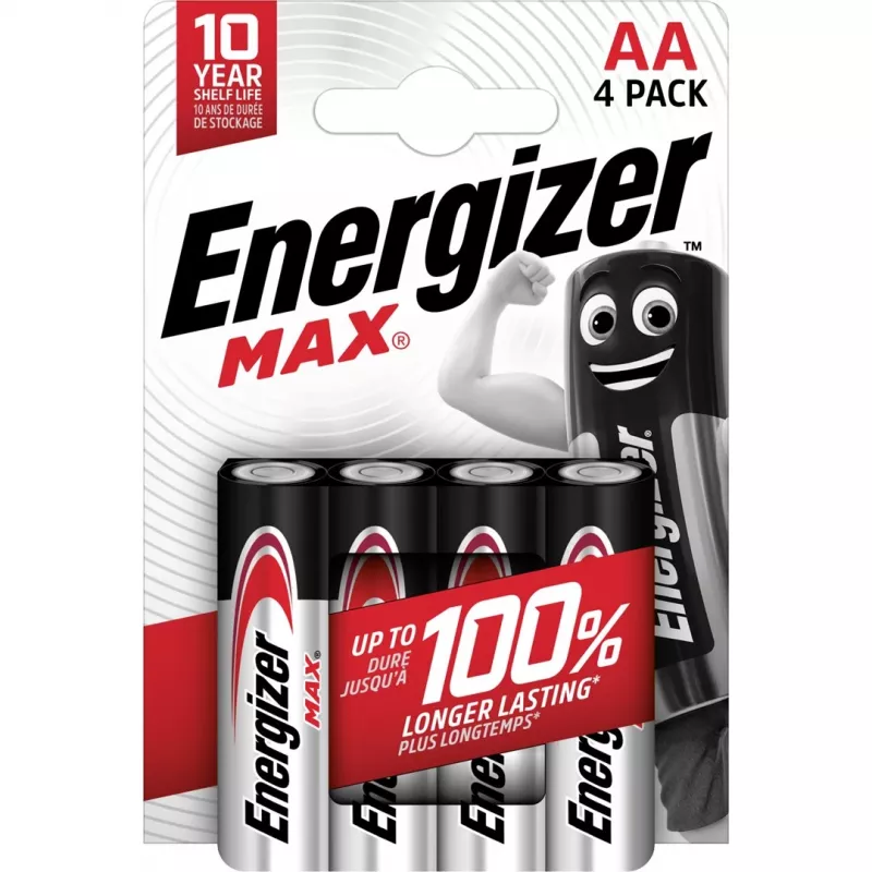 Baterija Energizer Max AA vienreizējās lietošanas sārma baterija, 1,5 V