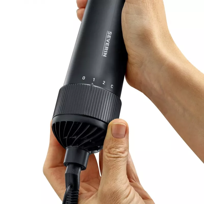 Severin WL 0241 matu veidošanas rīks Karstā gaisa birste Silts melns 1000 W 1,8 m