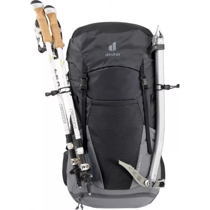 Mugursoma DEUTER Futura Pro 34 SL, sieviešu pārgājienu soma, 34 L, 1,56 kg, ventilācija, hidratācija 3 L, ķiveres stiprinājums, iekšējais tērauda rāmis