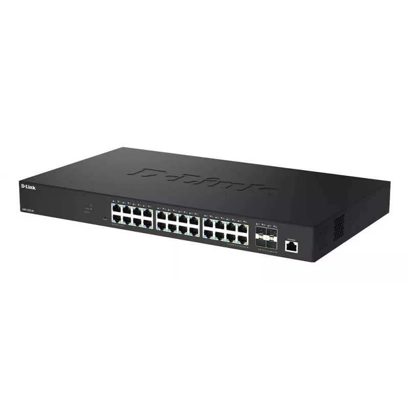 D-Link 28-portu 2,5G daudz-gigabitu viedais pārvaldāmais komutators ar 4 x 10G SFP+ portiem