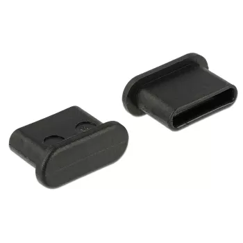 Kontaktligzdas aizsargvāciņš DeLOCK 64014 USB Type-C melns 10 gab.