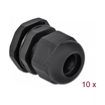 Kabeļu blīvslēgs DeLOCK 60218 melna plastmasa 10 gab.