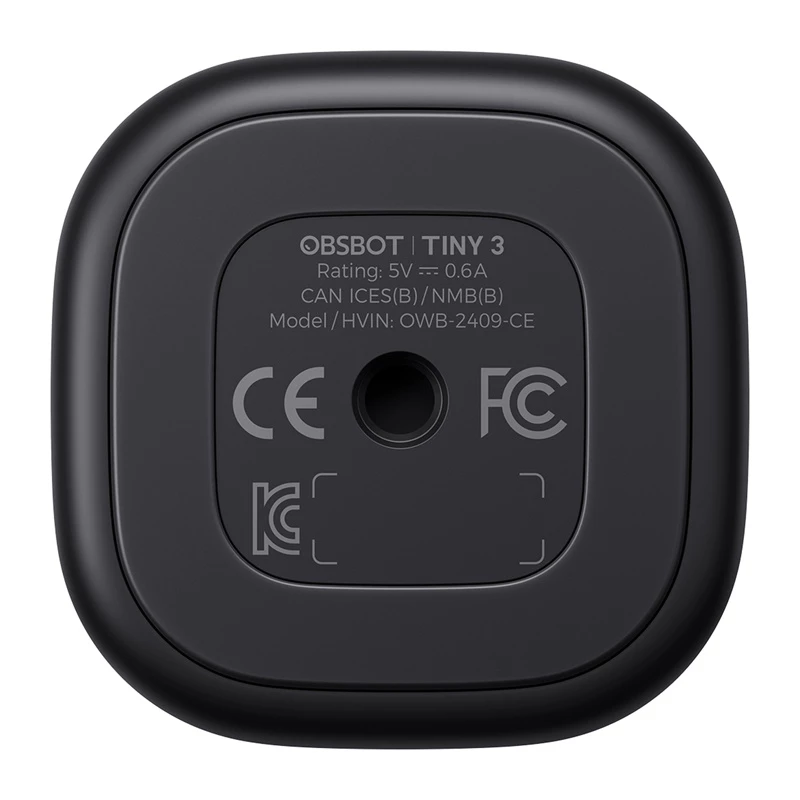 Obsbot Tiny 3 PTZ 4K tīmekļa kamera — kompakta 4K PTZ kamera straumēšanai un video konferencēm