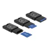 DeLOCK USB 2.0 karšu lasītājs melns Micro SD MicroSDHC MicroSDXC 480 Mbit/s