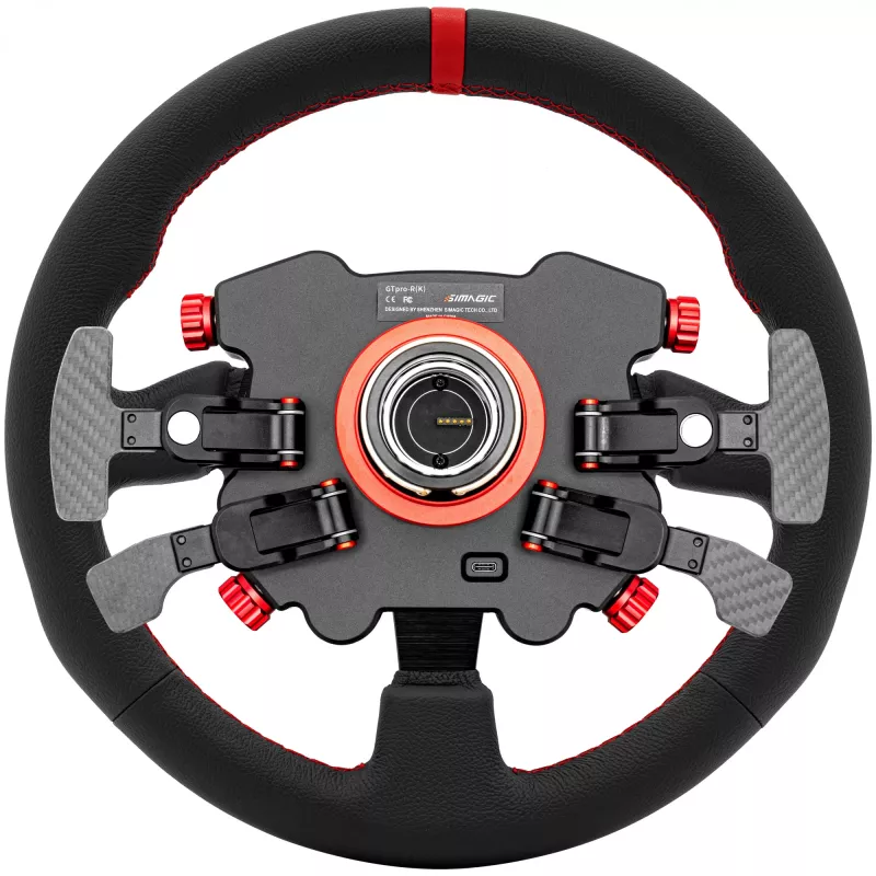 Simagic stūres rumbas/pogas komplekts GT1 Pro (GTPRO-R K Leather) — ādas pārklājums, saderīgs ar GT1 sēriju