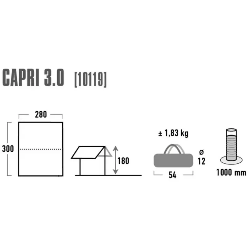 saules nojume Capri 3.0, UV80 (alumīnijs/pelēks)