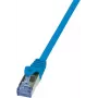 Tīkla kabelis LogiLink 0.5m Cat.6A RJ-45 S/FTP Zils