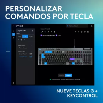 Vadu mehāniskā spēļu tastatūra Logitech G915 X Melns ar RGB apgaismojumu