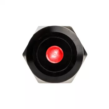 DimasTech vandāldroša spiedpoga 22 mm Melnsline Dot RGB PD223