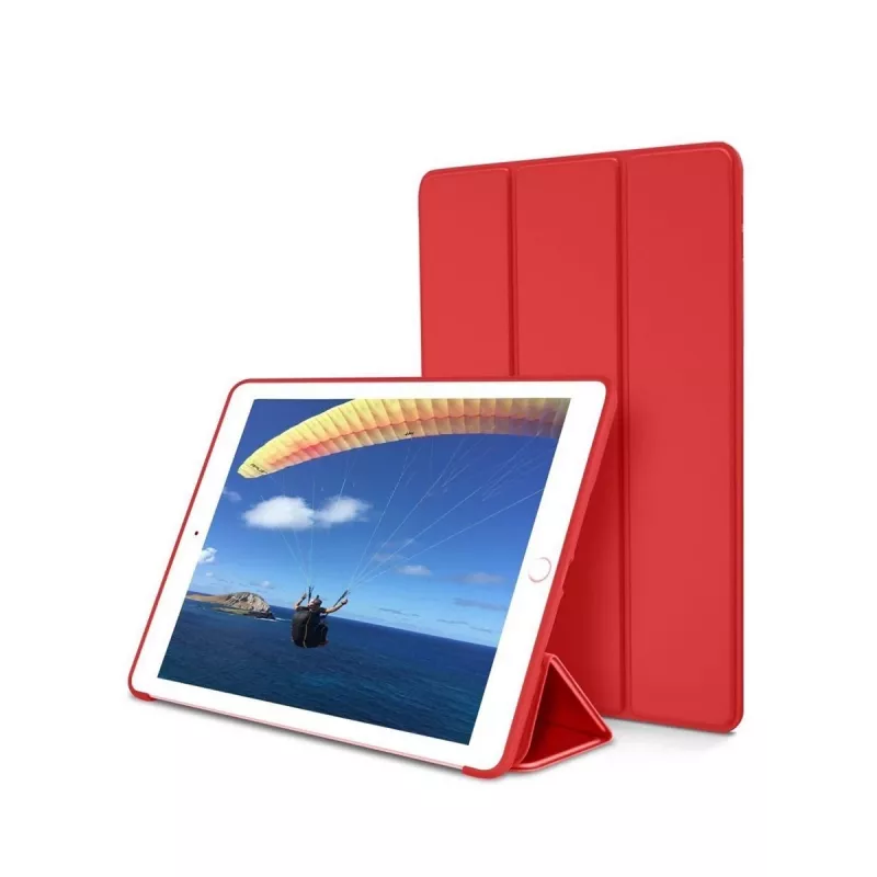 Planšetdatora ādas maciņš Devia iPad Air 2019 / iPad Pro 10.5 ar Apple Pencil slotu, sarkans