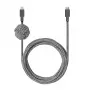Lightning kabelis native union NCABLE-KV-CL-ZEB 3 m Lightning uz USB-A Melns Balts 140 g