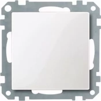 Sienas plāksne / slēdža pārsegs Merten 391625, balts, termoplastisks, vienligzdas