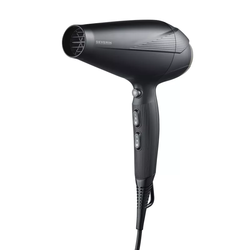 Matu žāvētājs SEVERIN HT0167 melns/sudrabains, 1600 W, kompakts salokāms dizains