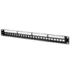 Qoltec 54516 19 collu statņa patch panelis, 24 porti, 1U, UTP, melns