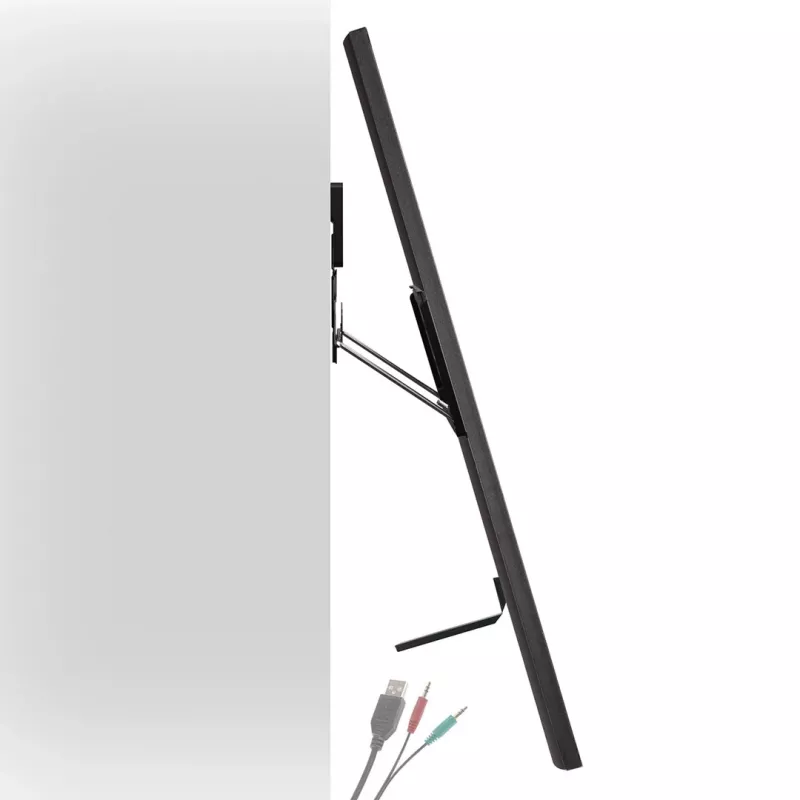 Maclean MC-481 Ultra plakans, plāns TV sienas stiprinājums 37-80 collu plakaniem un izliektiem televizoriem, līdz 75 kg, VESA 600x400 universāls TV stiprinājums