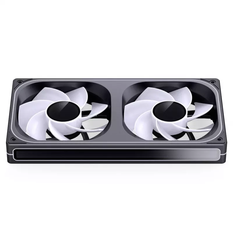 Jonsbo ZB-240BR 120 mm reversās lāpstiņas ARGB PWM 2 gab. korpusa ventilatori - melni