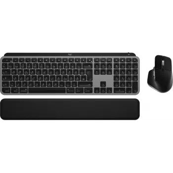 Logitech MX Keys S Combo for Mac, bezvadu, DE izkārtojuma tastatūras un peles komplekts, macOS optimizētas pogas un funkcijas