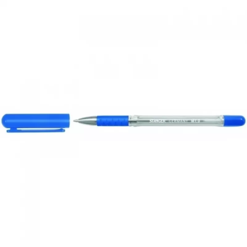 Lodīšu pildspalva Stanger 18000300007 — zila tinte, 1,0 mm uzgalis, Softgrip