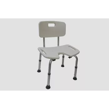 Dušas krēsls REHA FUND Oliwier 81 RF-810 — regulējams augstums, tehnopolimērs, sēdekļa platums 48 cm, maksimālā slodze 110 kg