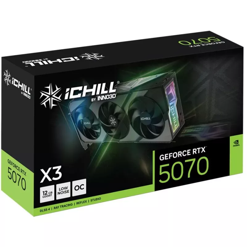 Grafikas karte Inno3D GeForce RTX 5070 Ti 16 GB GDDR7, PCIe 5.0, 256-bit, 334 mm, 3xDP/1xHDMI