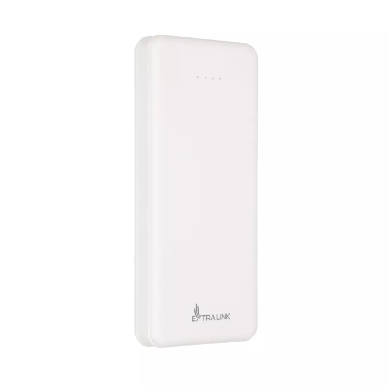 Ārējais akumulators Extralink EPB-078W 10000 mAh Balts, USB-C, 10 W izeja, uzlādē līdz 2 ierīcēm