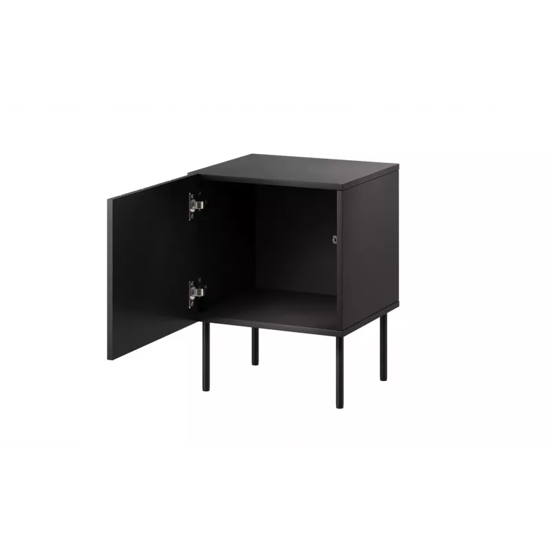 Nakts skapīšu komplekts 2 gab. Cama Meble ISLA 44,5×40×59 cm melns matēts MDF/skaidu plātne