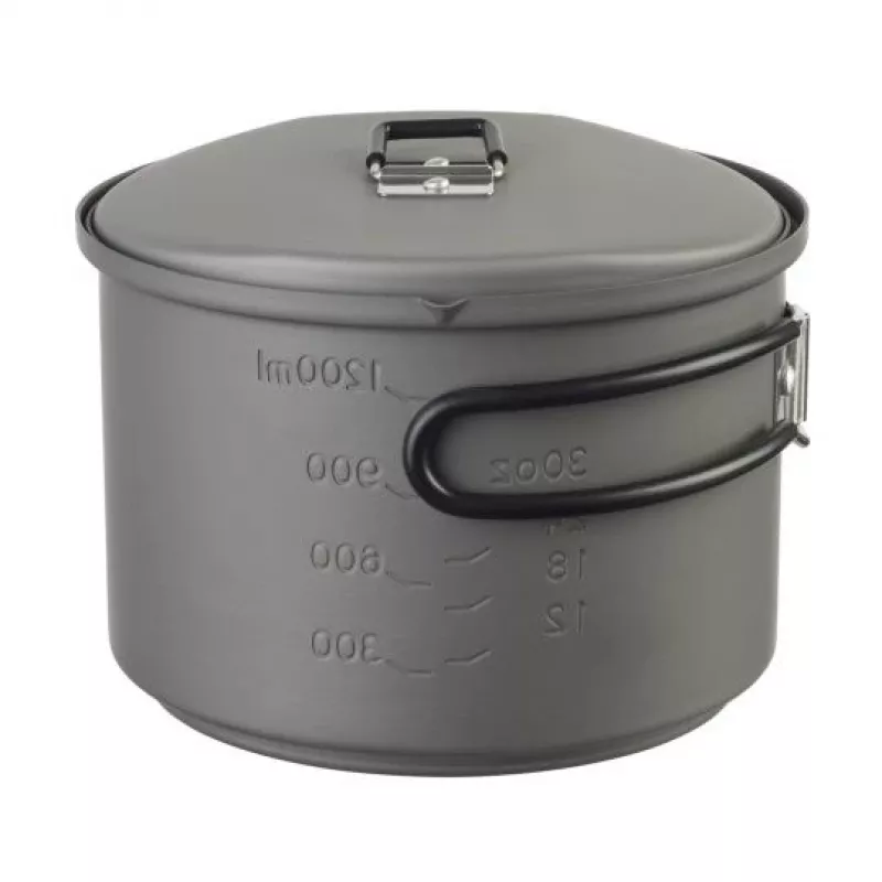 ESBIT katliņu komplekts ar spirta degli, alumīnijs 1,5 L, Ø15,4 cm, H115 mm, melns